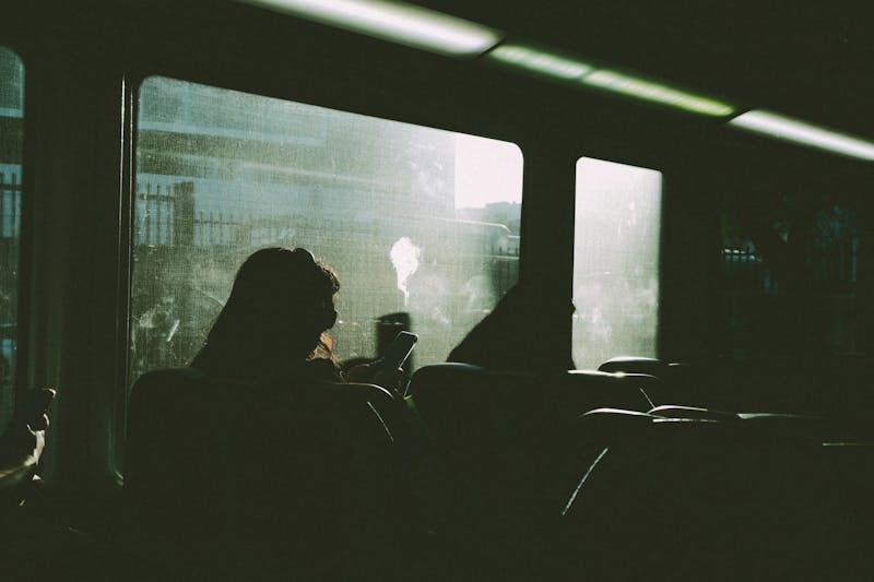 Pasażer w pociągu